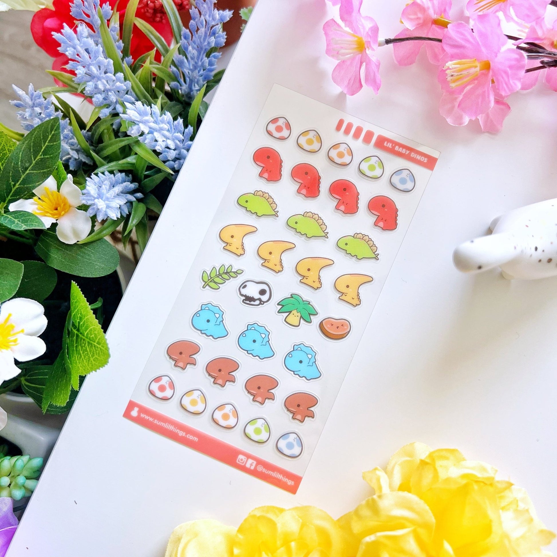 Seal Sticker - Lil' Baby Dinos - Transparent - SumLilThings