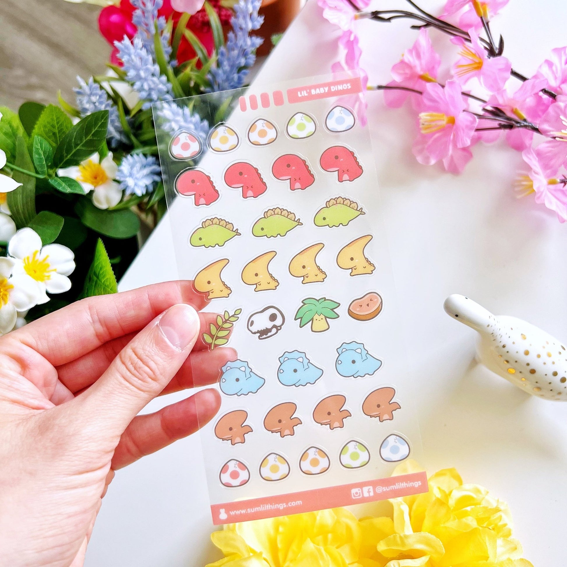 Seal Sticker - Lil' Baby Dinos - Transparent - SumLilThings