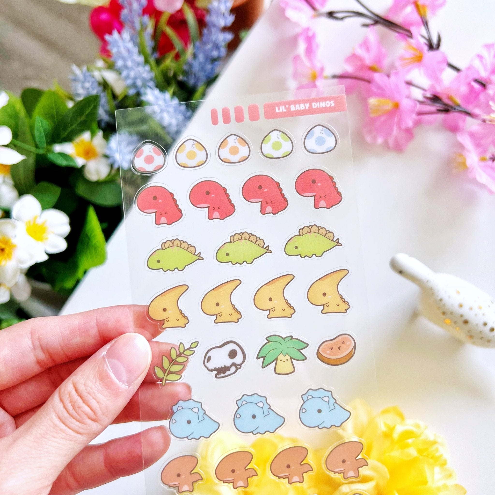 Seal Sticker - Lil' Baby Dinos - Transparent - SumLilThings