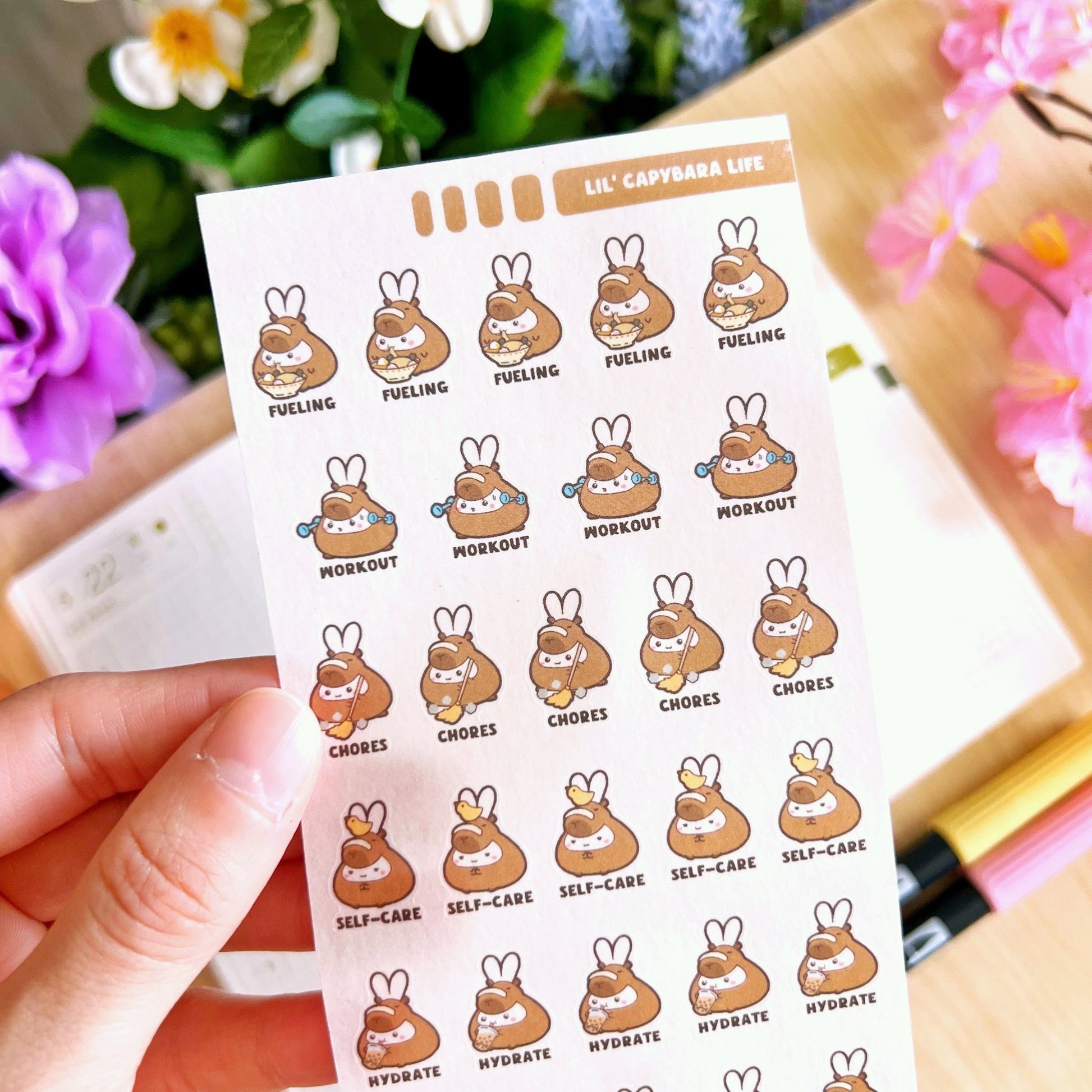 Seal Sticker - Lil' Capybara Life - Washi - SumLilThings