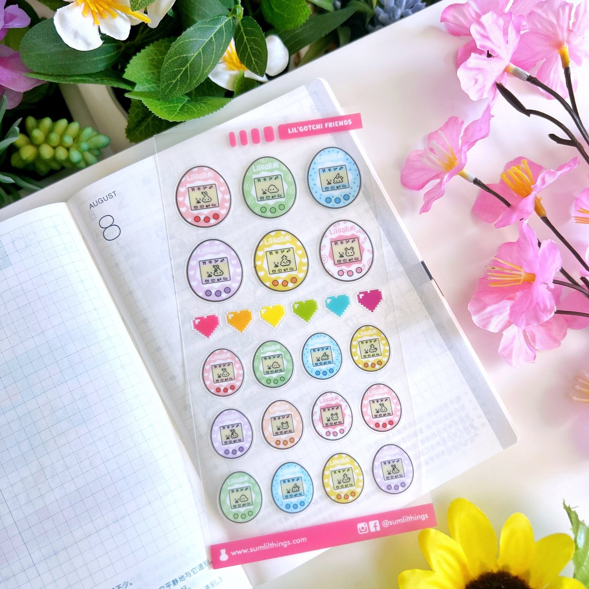 Seal Sticker - Lil’ Gotchi Friends - Transparent Matte - SumLilThings