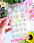 Seal Sticker - Lil’ Gotchi Friends - Transparent Matte - SumLilThings