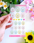 Seal Sticker - Lil’ Gotchi Friends - Transparent Matte - SumLilThings