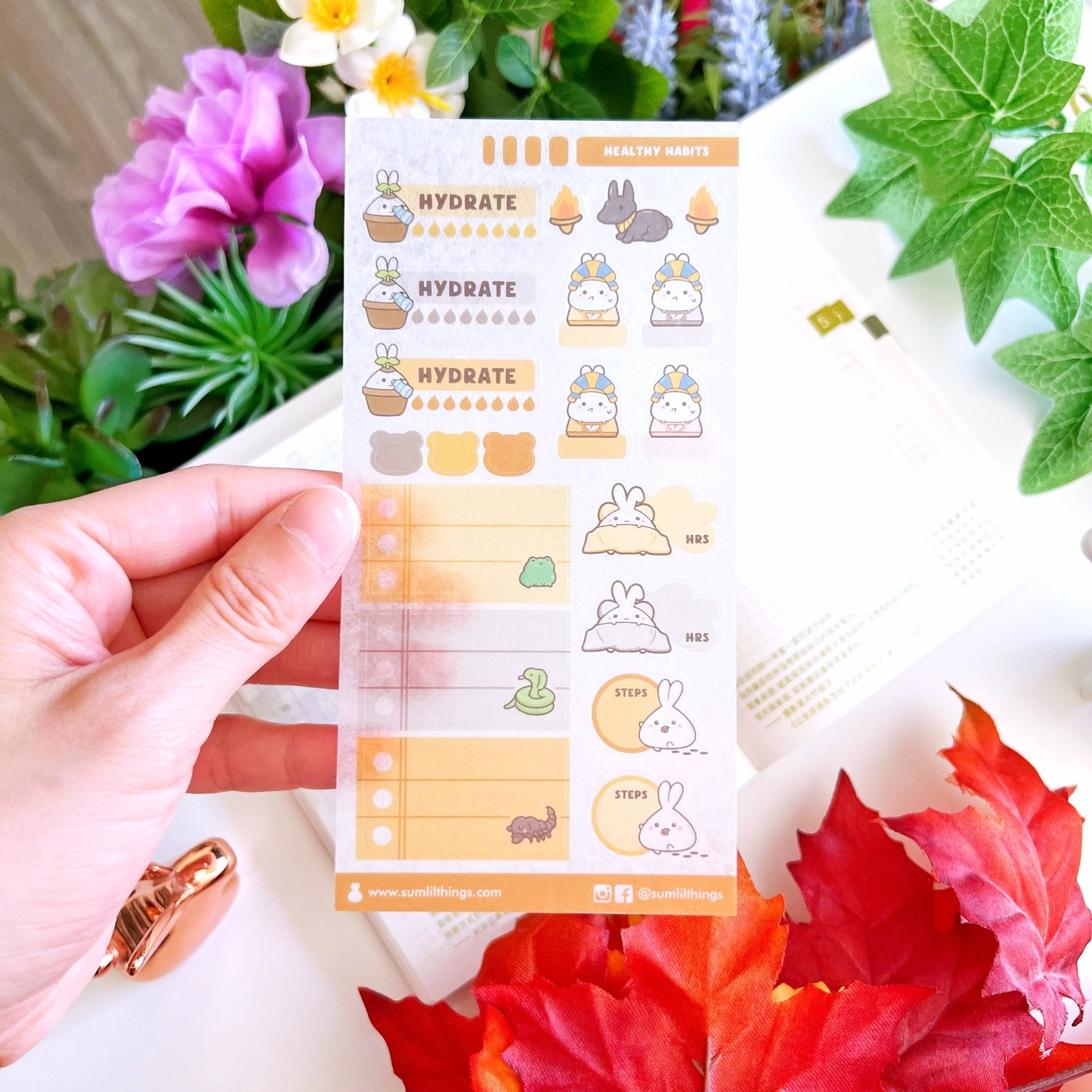 Seal Sticker - Lil' Healthy Habits (Egyptian Colors) - Washi - SumLilThings