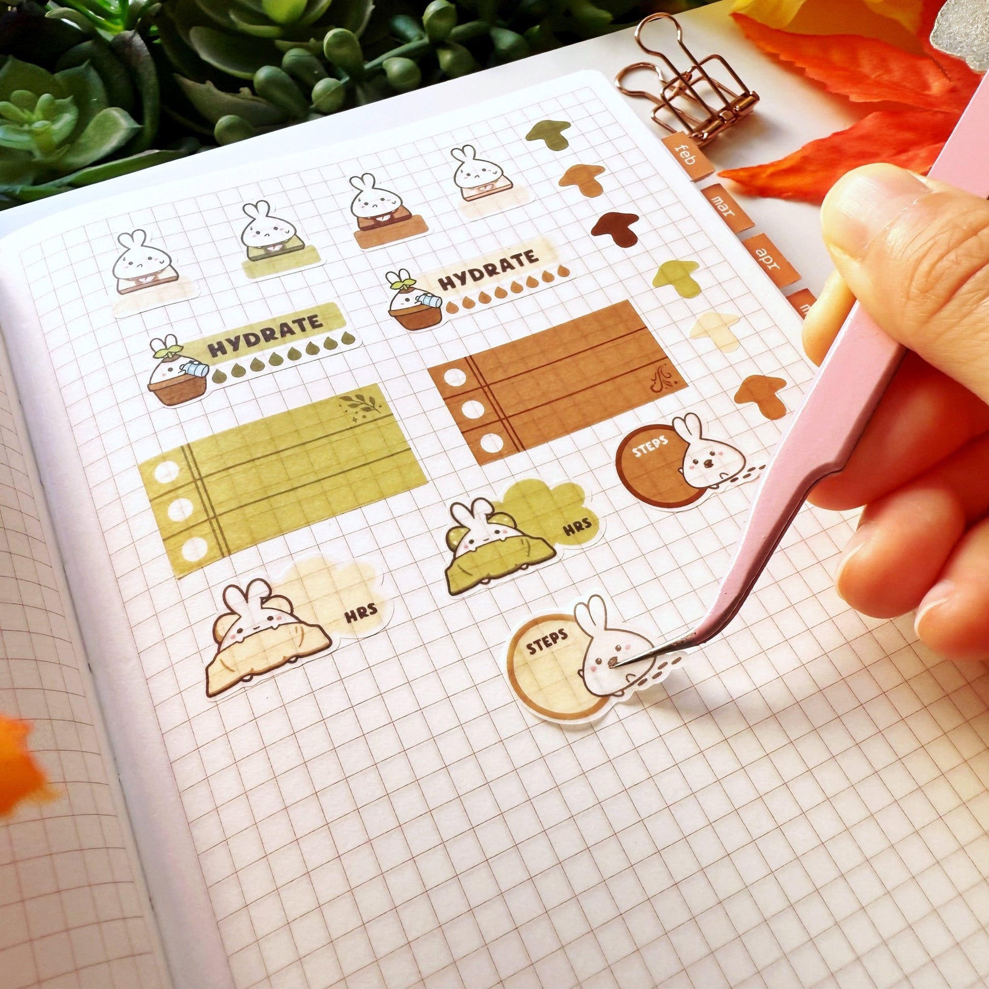 Seal Sticker - Lil' Healthy Habits (Forest Color) - Washi - SumLilThings