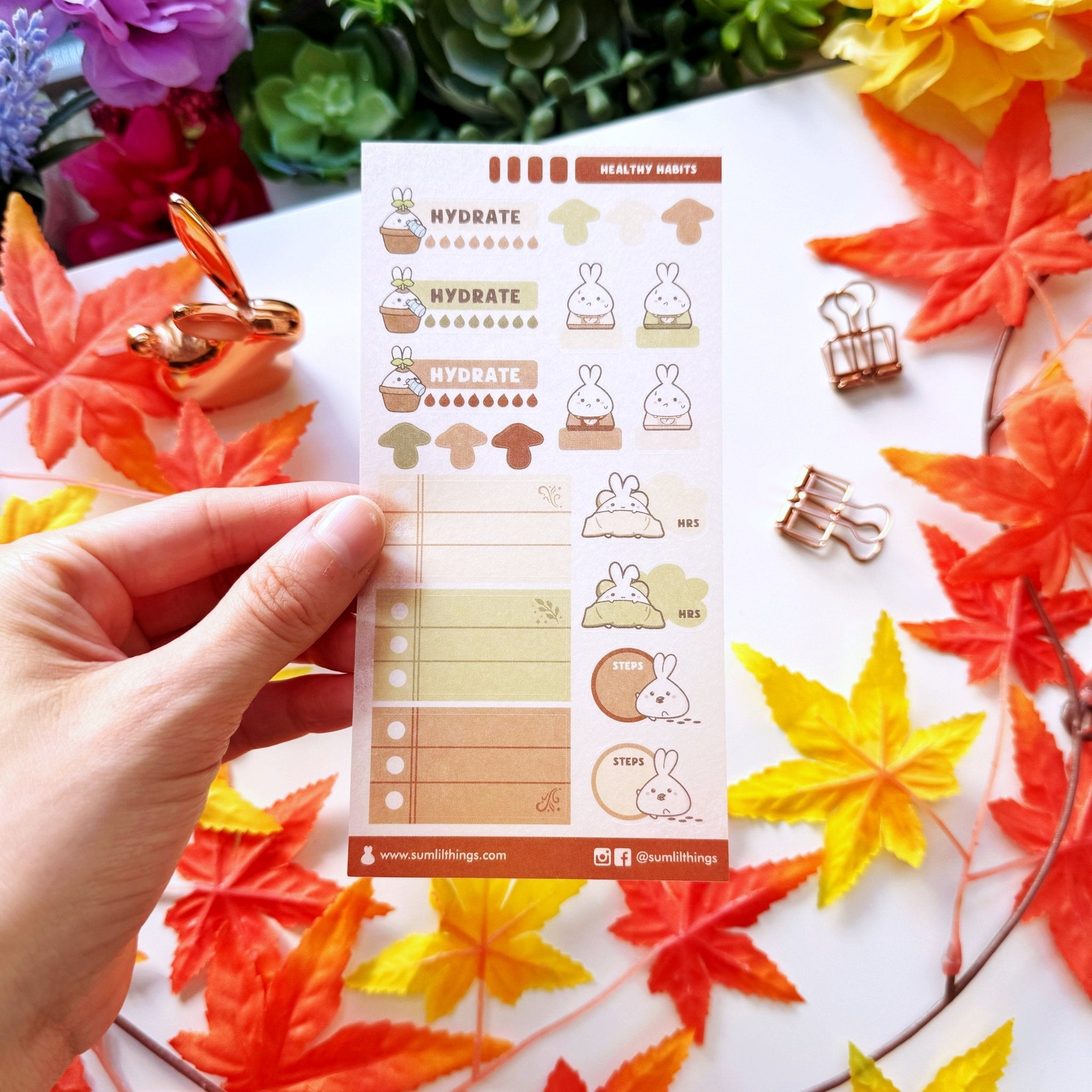 Seal Sticker - Lil' Healthy Habits (Forest Color) - Washi - SumLilThings