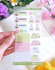 Seal Sticker - Lil' Healthy Habits (Matcha Colors) - Transparent Matte - SumLilThings