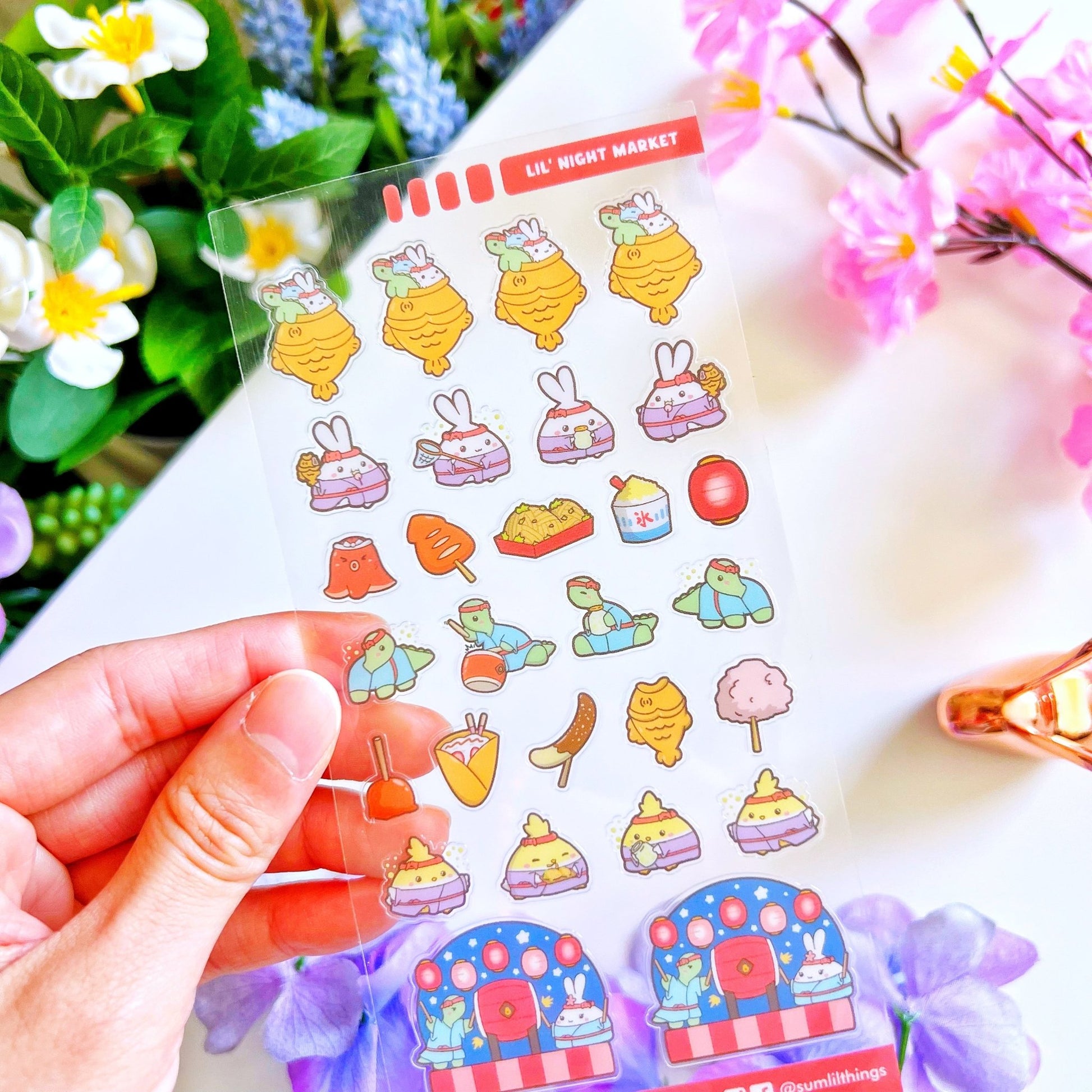 Seal Sticker - Lil' Night Market - Transparent - SumLilThings