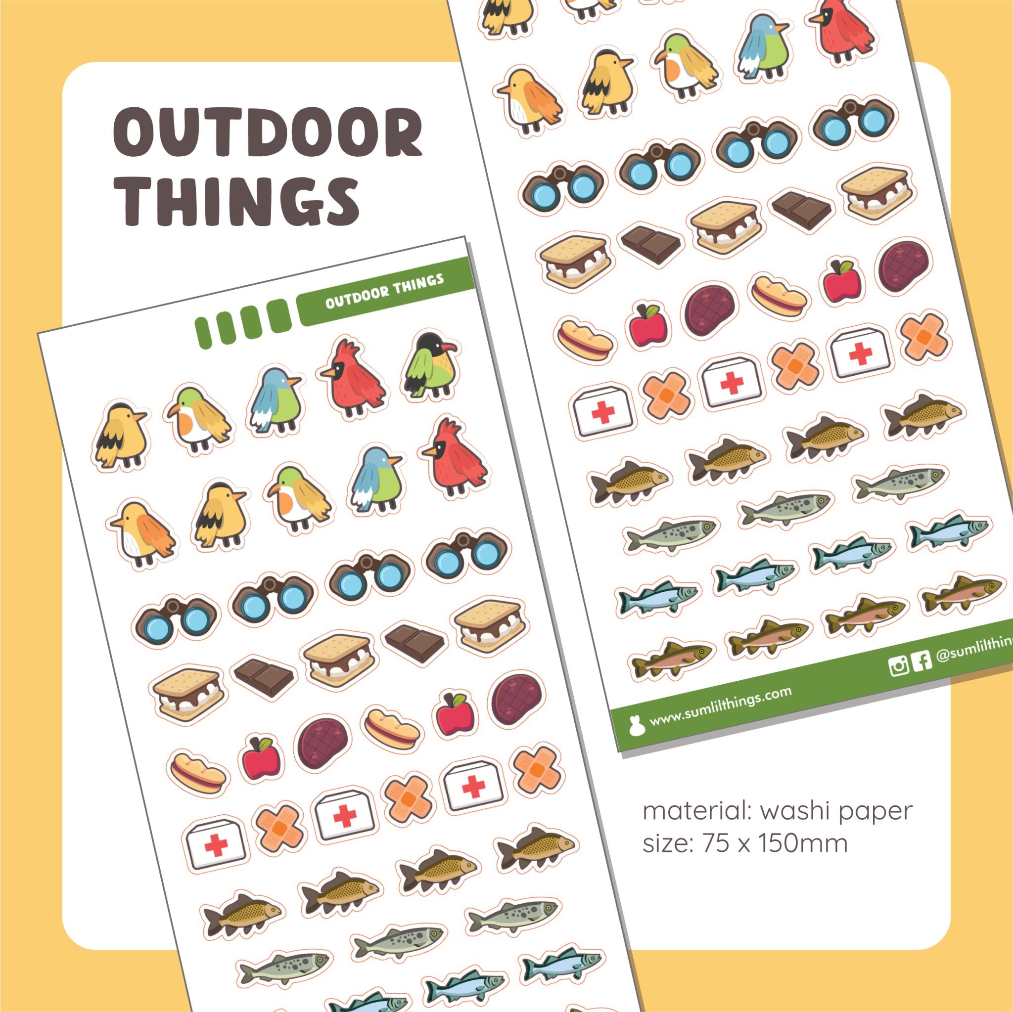 Seal Sticker - Lil' Outdoor Things - Washi - SumLilThings