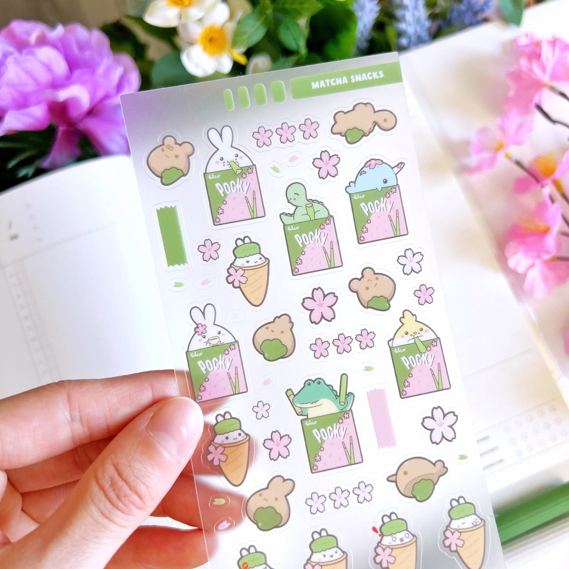 Seal Sticker - Matcha Munchies - Transparent Matte - SumLilThings