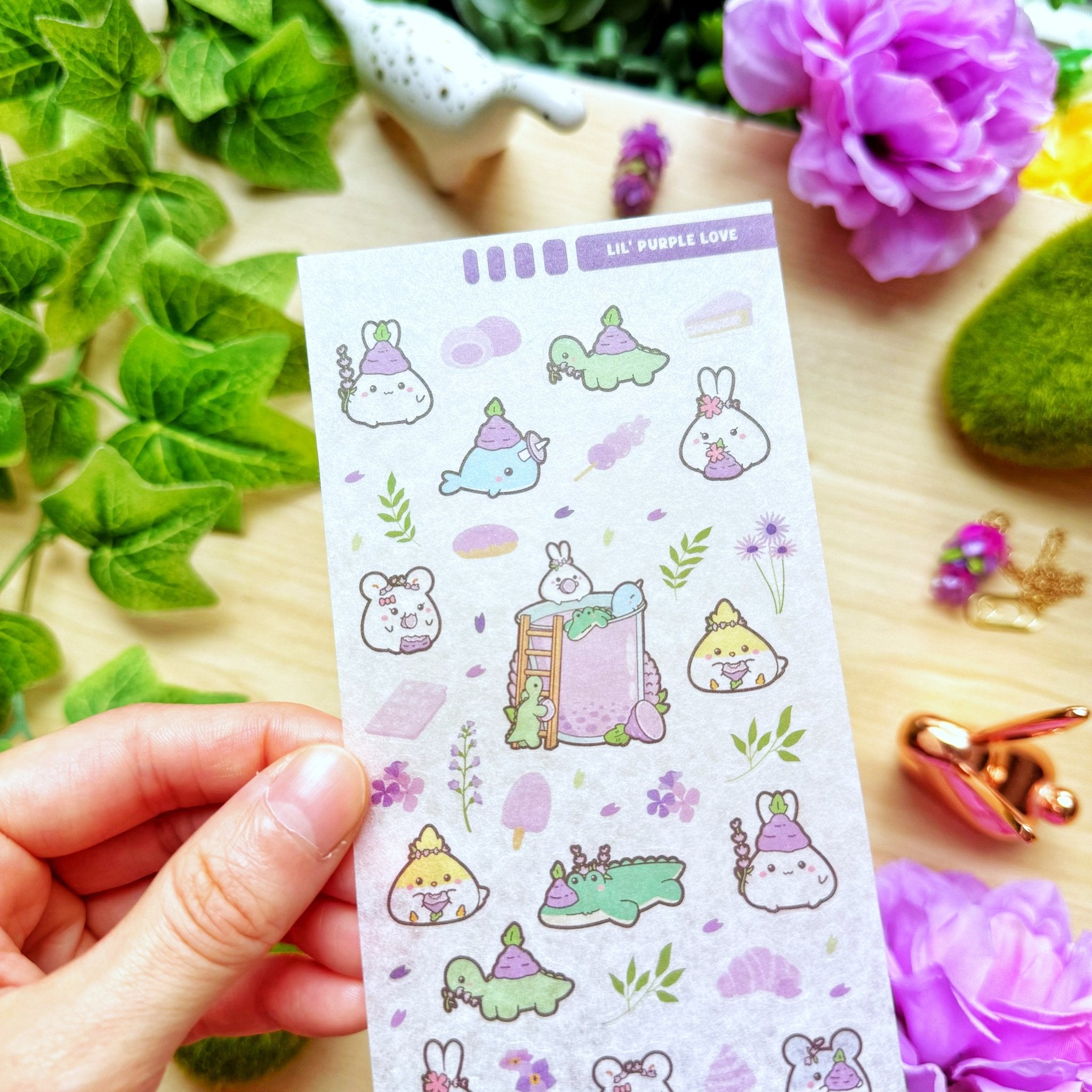 Seal Sticker - Purple Love - Washi - SumLilThings