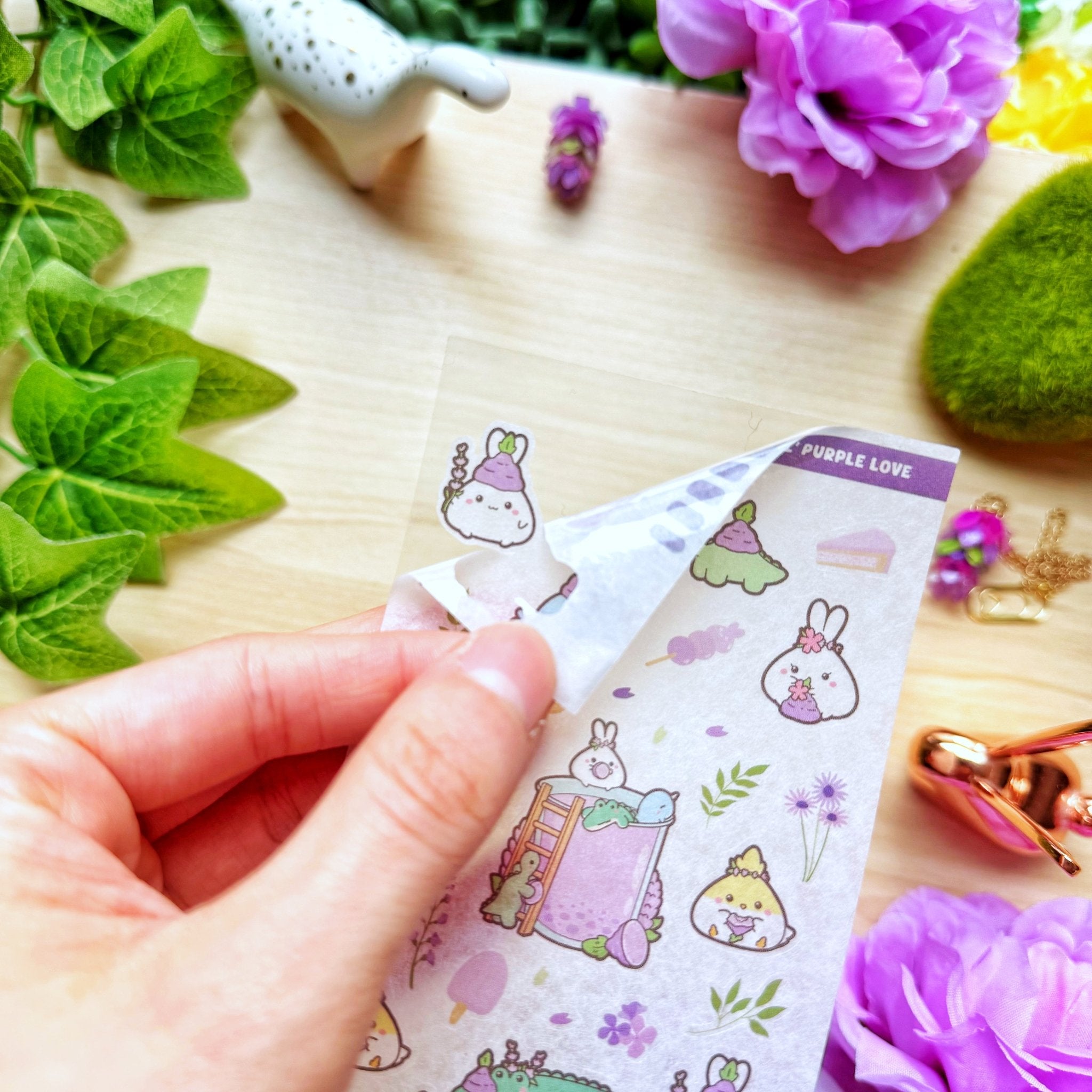 Seal Sticker - Purple Love - Washi - SumLilThings