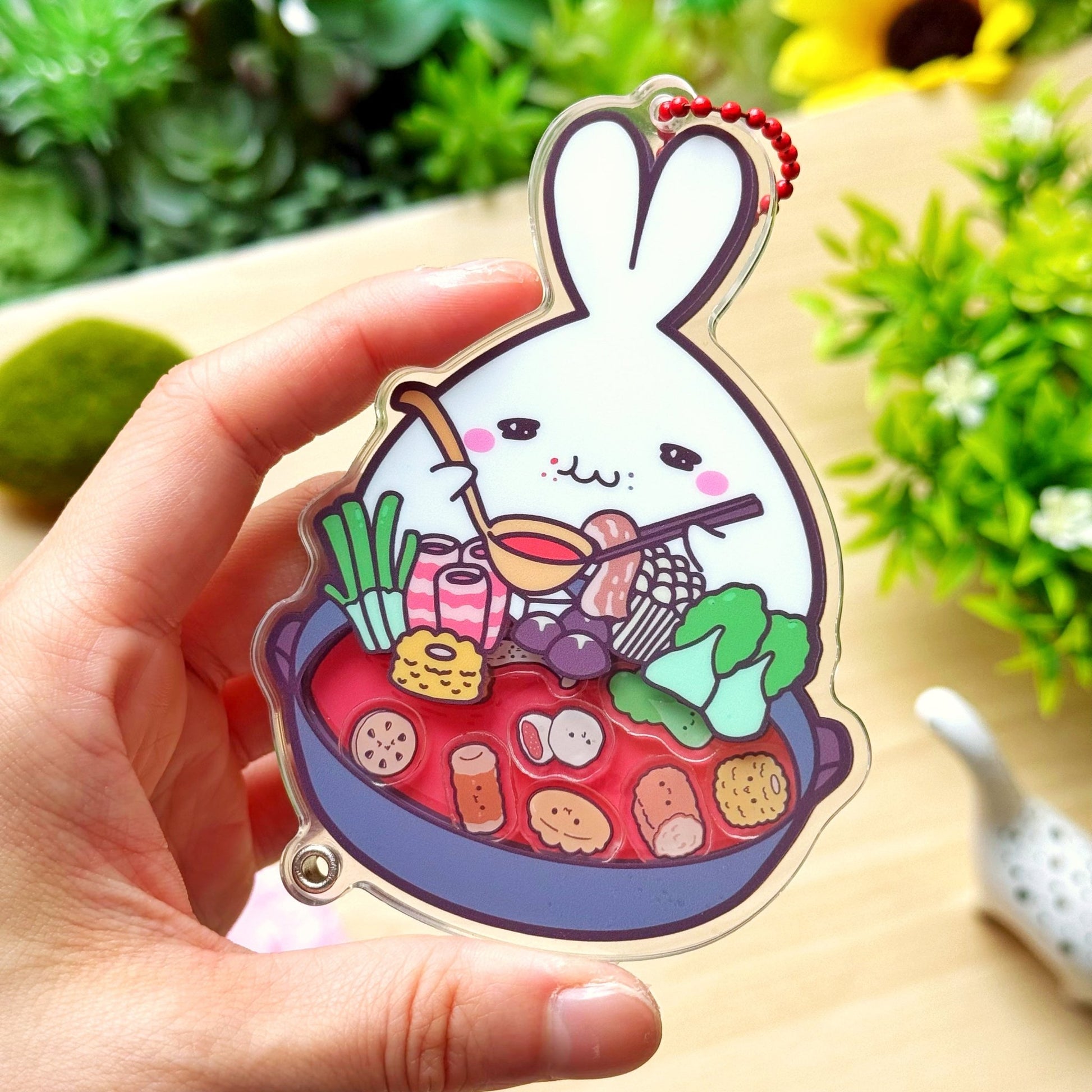 Shaker Keychain - Hot Pot (Refillable) with Blind Bag - SumLilThings