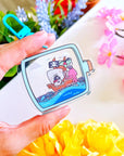 Shaker Keychain - Ship in a Bottle (Liquid Glitter) - SumLilThings