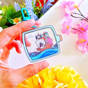 Shaker Keychain - Ship in a Bottle (Liquid Glitter) - SumLilThings