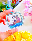 Shaker Keychain - Ship in a Bottle (Liquid Glitter) - SumLilThings