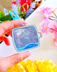 Shaker Keychain - Ship in a Bottle (Liquid Glitter) - SumLilThings