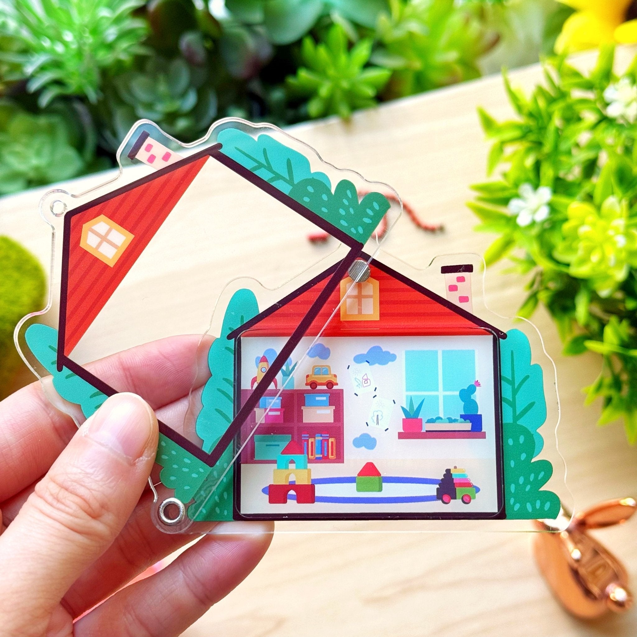 Shaker Keychain - Toy Room (Refillable) - SumLilThings