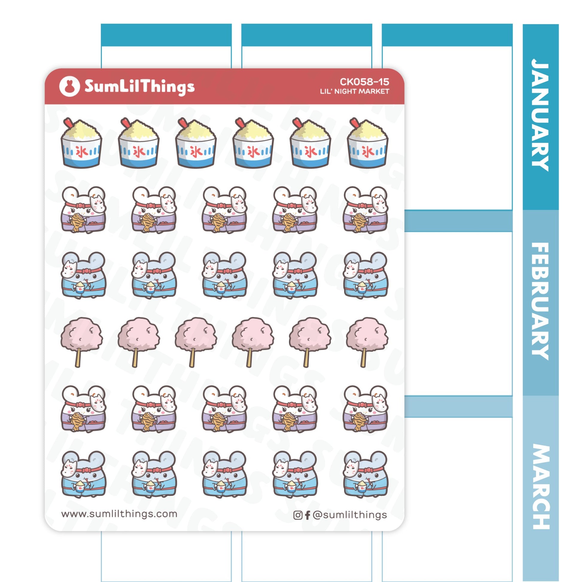 Shaved Ice & Cotton Candy Stickers - SumLilThings