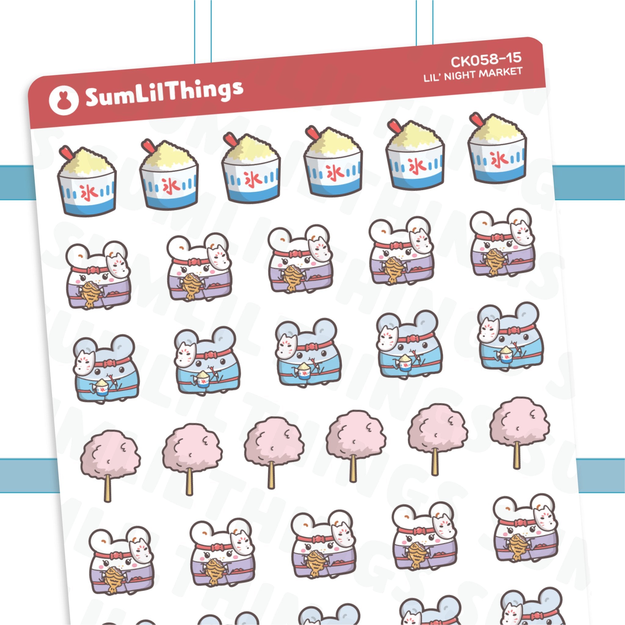 Shaved Ice & Cotton Candy Stickers - SumLilThings