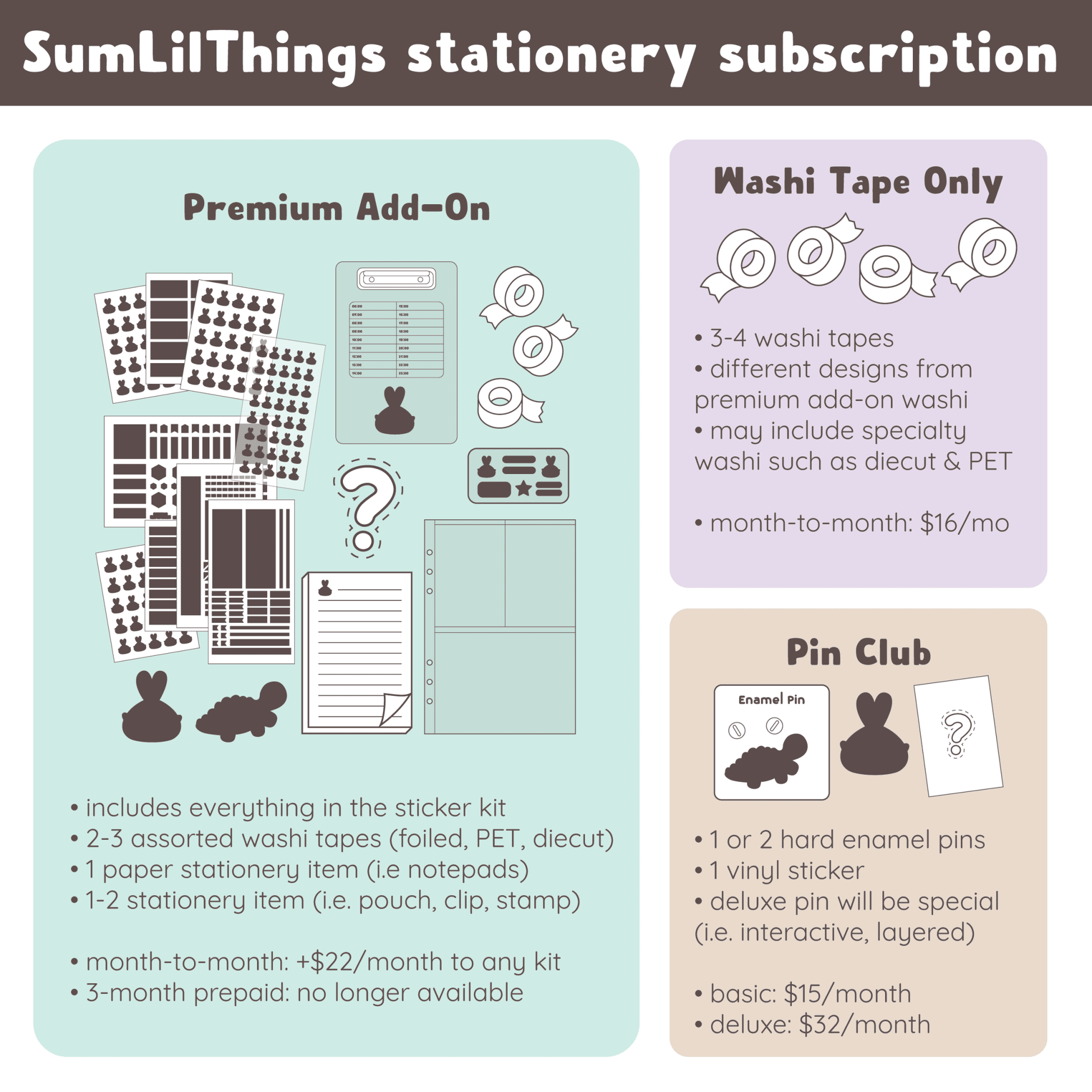 SLT Deluxe Pin Club (Month - to - Month Plan) - SumLilThings