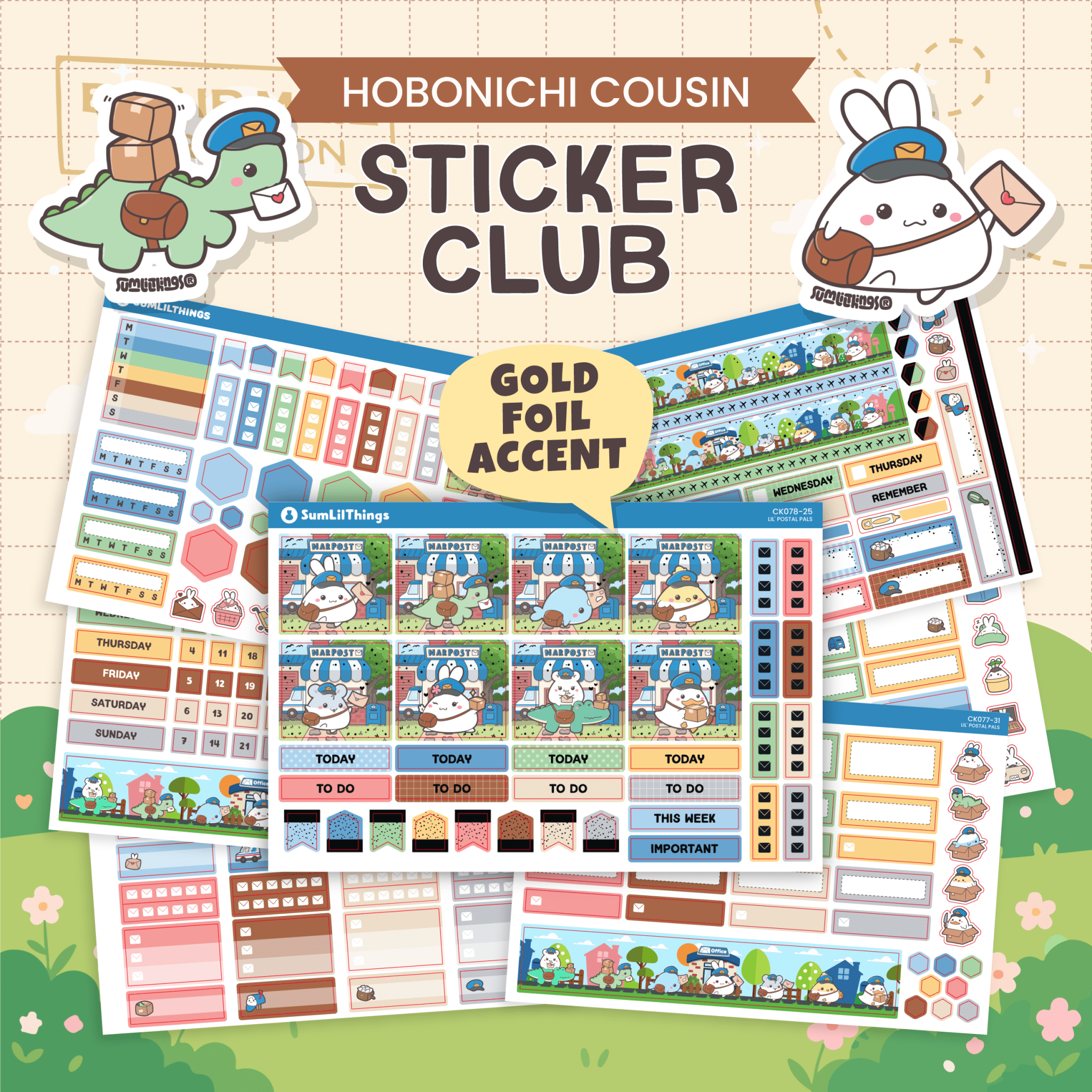 SLT Hobonichi COUSIN Sticker Subscription (Bi-Monthly Plan) - SumLilThings