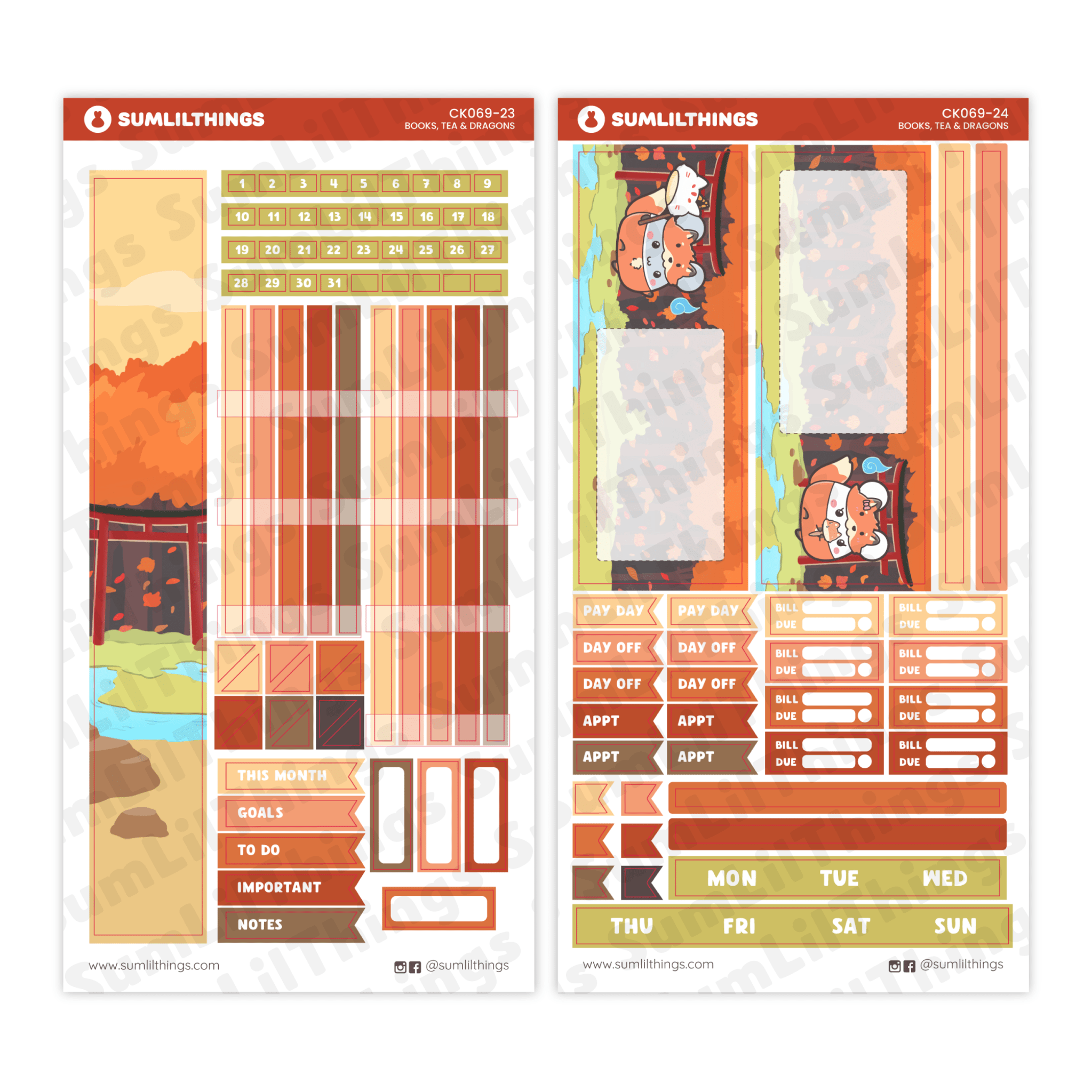 SLT Hobonichi WEEKS Sticker Subscription (3 - Month Plan) - SumLilThings