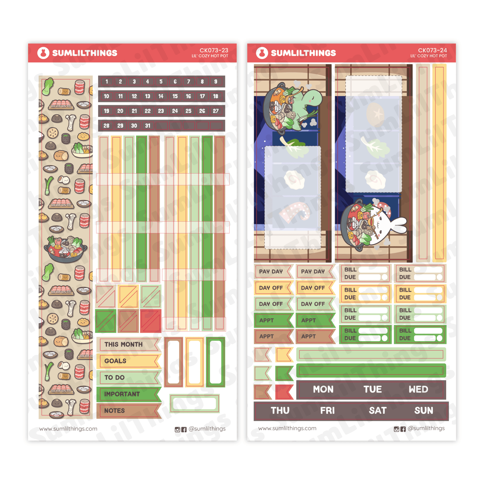 SLT Hobonichi WEEKS Sticker Subscription (3 - Month Plan) - SumLilThings