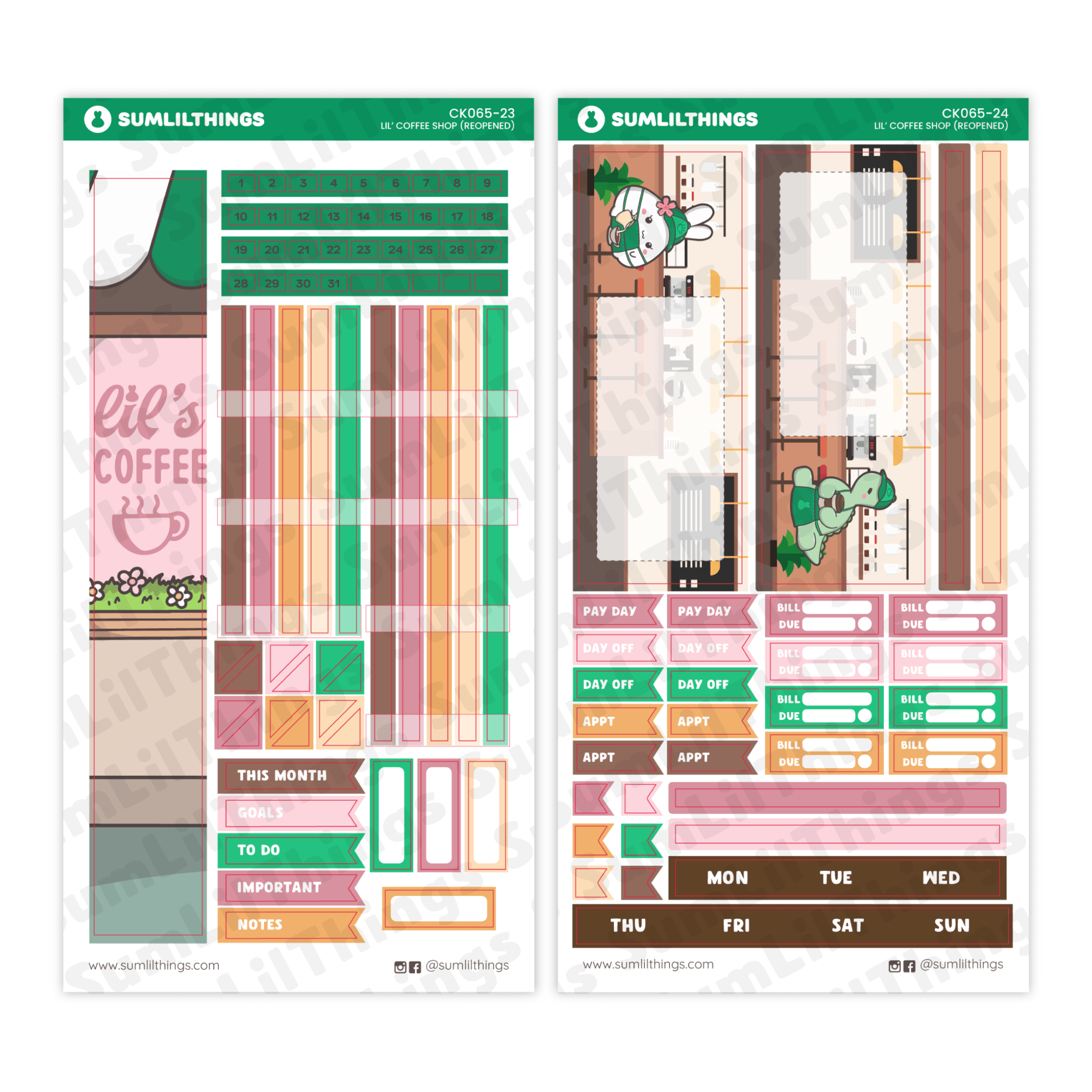 SLT Hobonichi WEEKS Sticker Subscription (3 - Month Plan) - SumLilThings