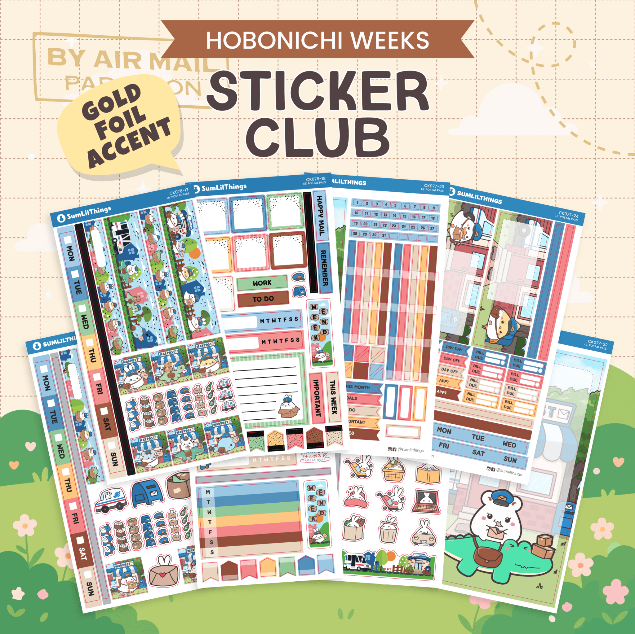 SLT Hobonichi WEEKS Sticker Subscription (Bi-Monthly Plan) - SumLilThings