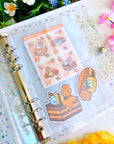 Sticker Binder - 6-Ring Glitter Star Folio (A5 Size) - SumLilThings