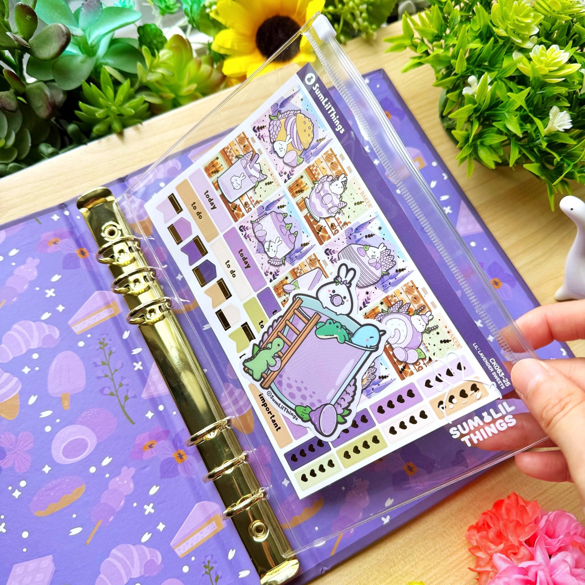 Sticker Binder - Lavender Sweets (A5 Size) - SumLilThings