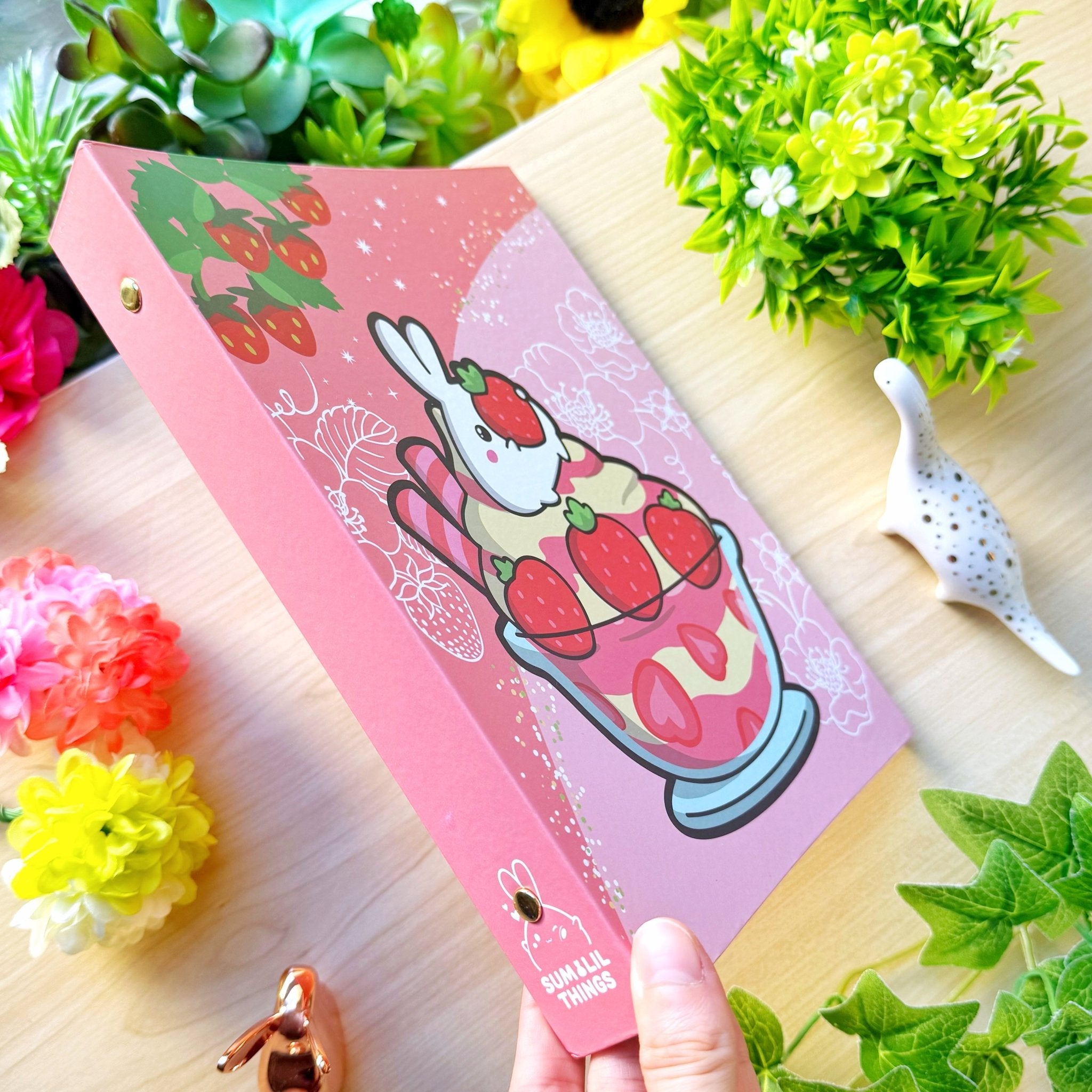 Sticker Binder - Strawberry Love (A5 Size) - SumLilThings