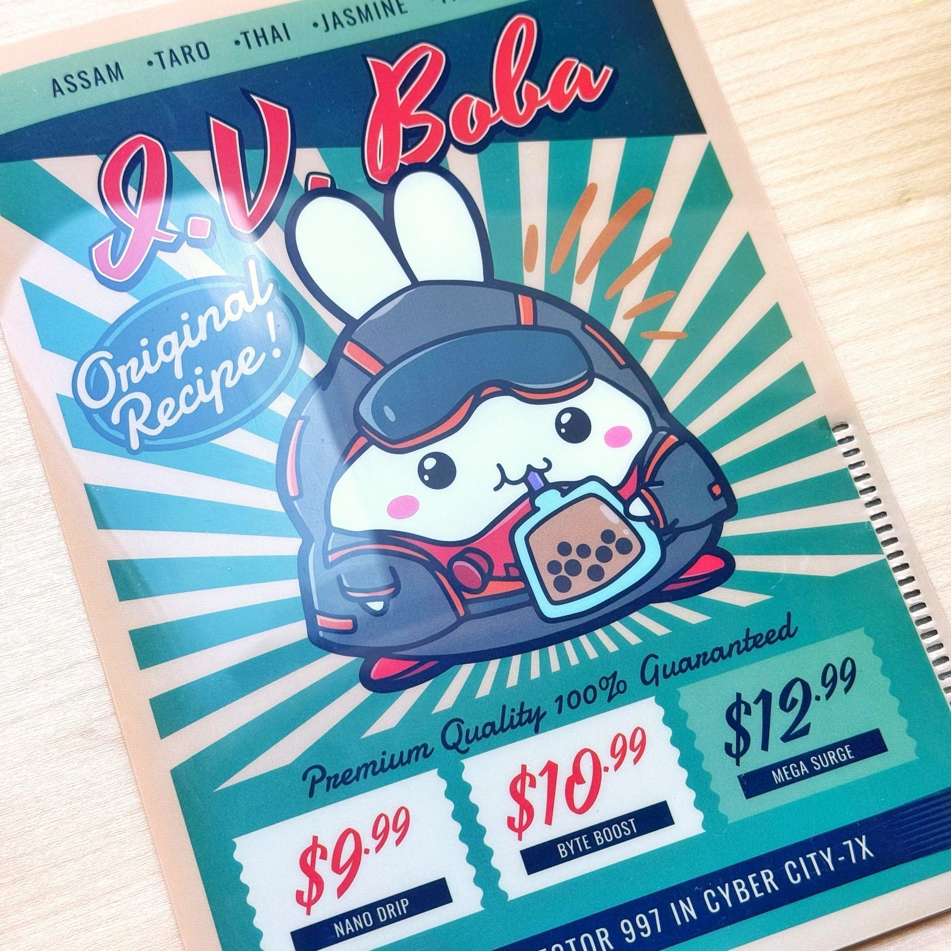 Sticker Folder - IV Boba Menu (B6 Size) - SumLilThings