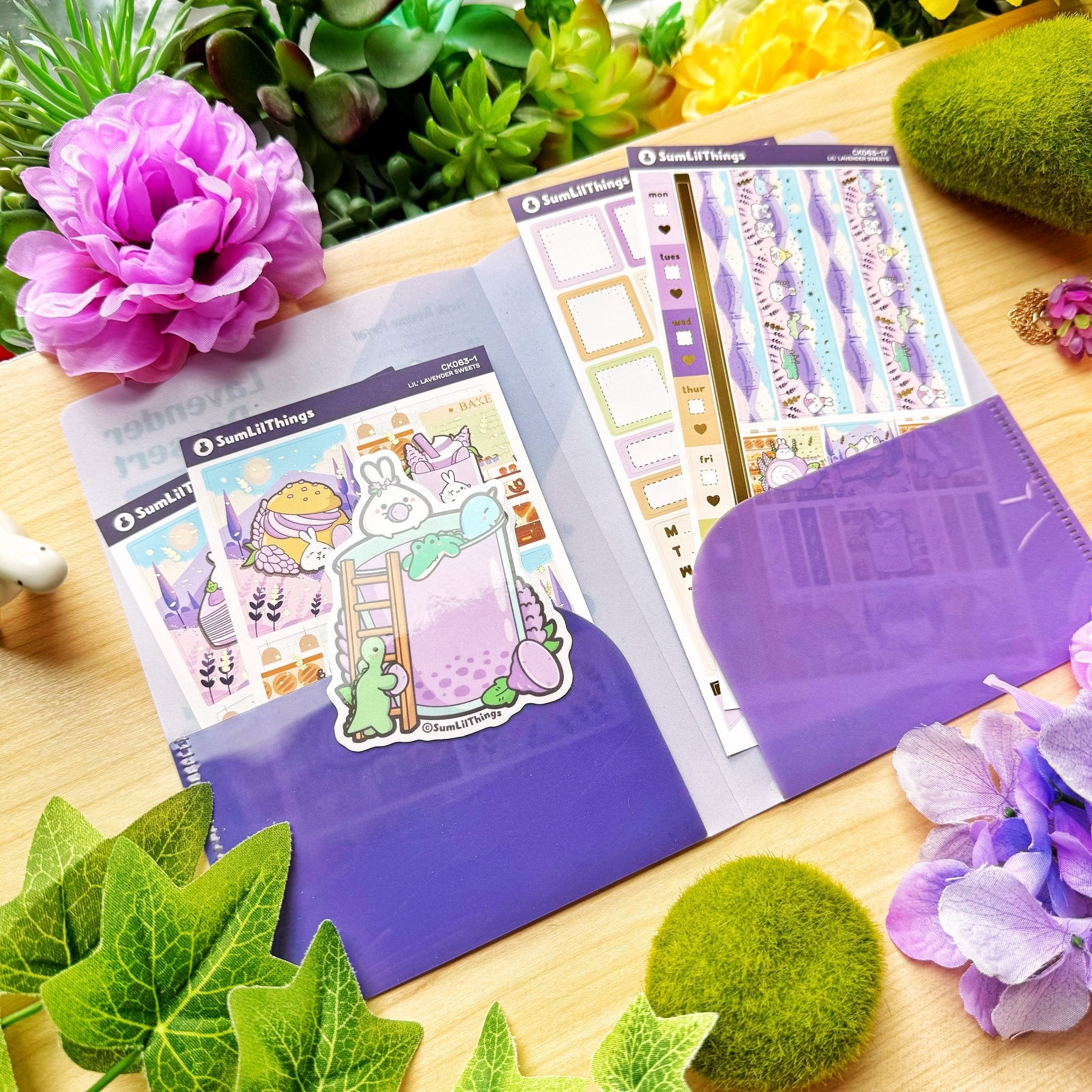 Sticker Folder - Lavender Dessert (B6 Size) - SumLilThings