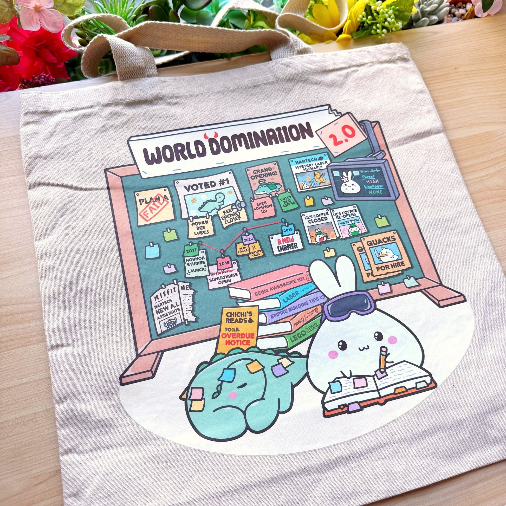 Tote Bag - World Domination 2.0 (3 Colors Available) - SumLilThings