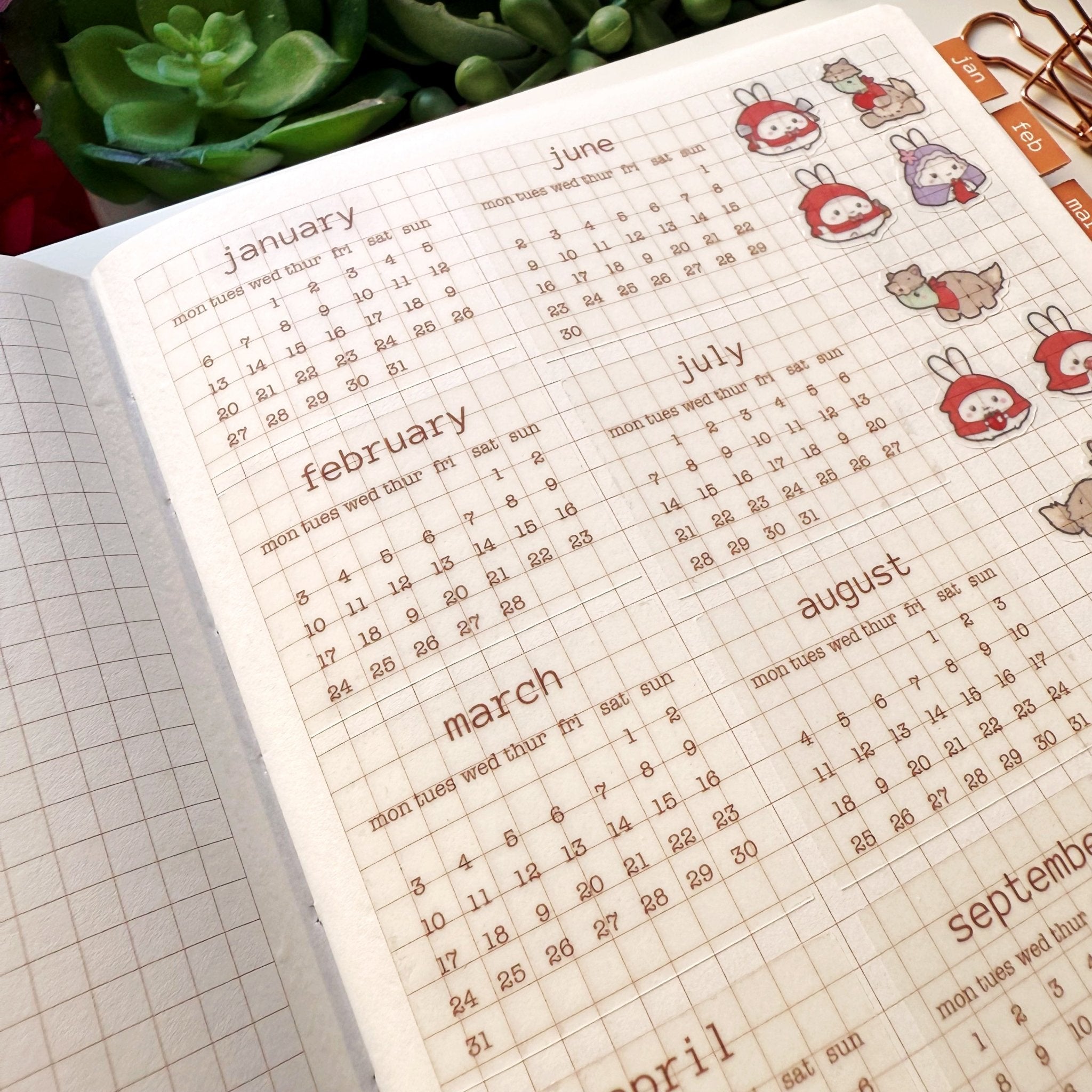 Typewriter Calendar Stickers (2025) - SumLilThings