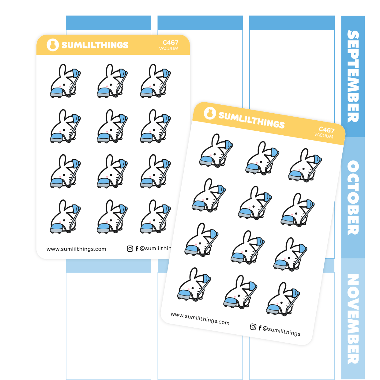 Vacuum Stickers - Mini Sheet - SumLilThings