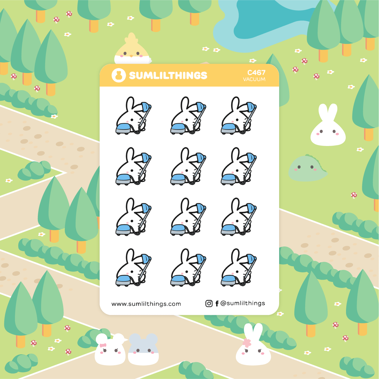 Vacuum Stickers - Mini Sheet - SumLilThings