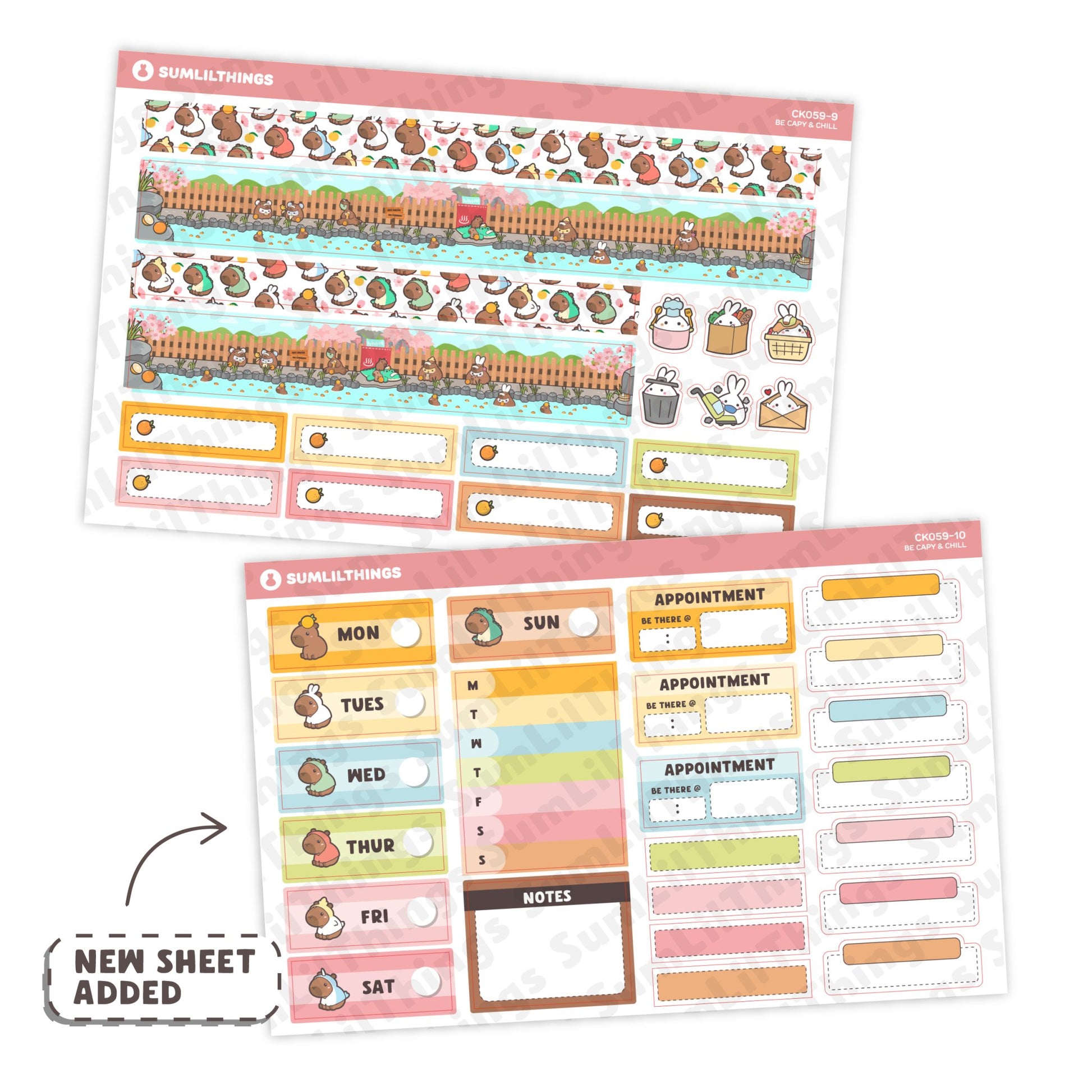 Vertical Kit - Be Capy & Chill (10 Pages) - Holo Gold - SumLilThings