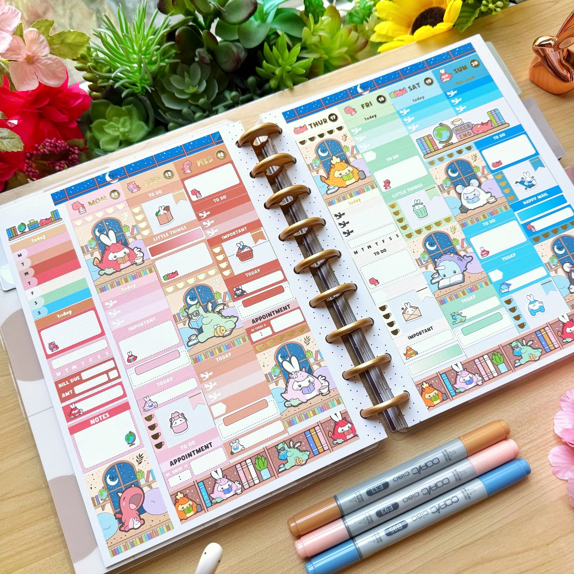 Vertical Kit - Books, Dragons & Tea (10 Pages) - Gold Foil - SumLilThings