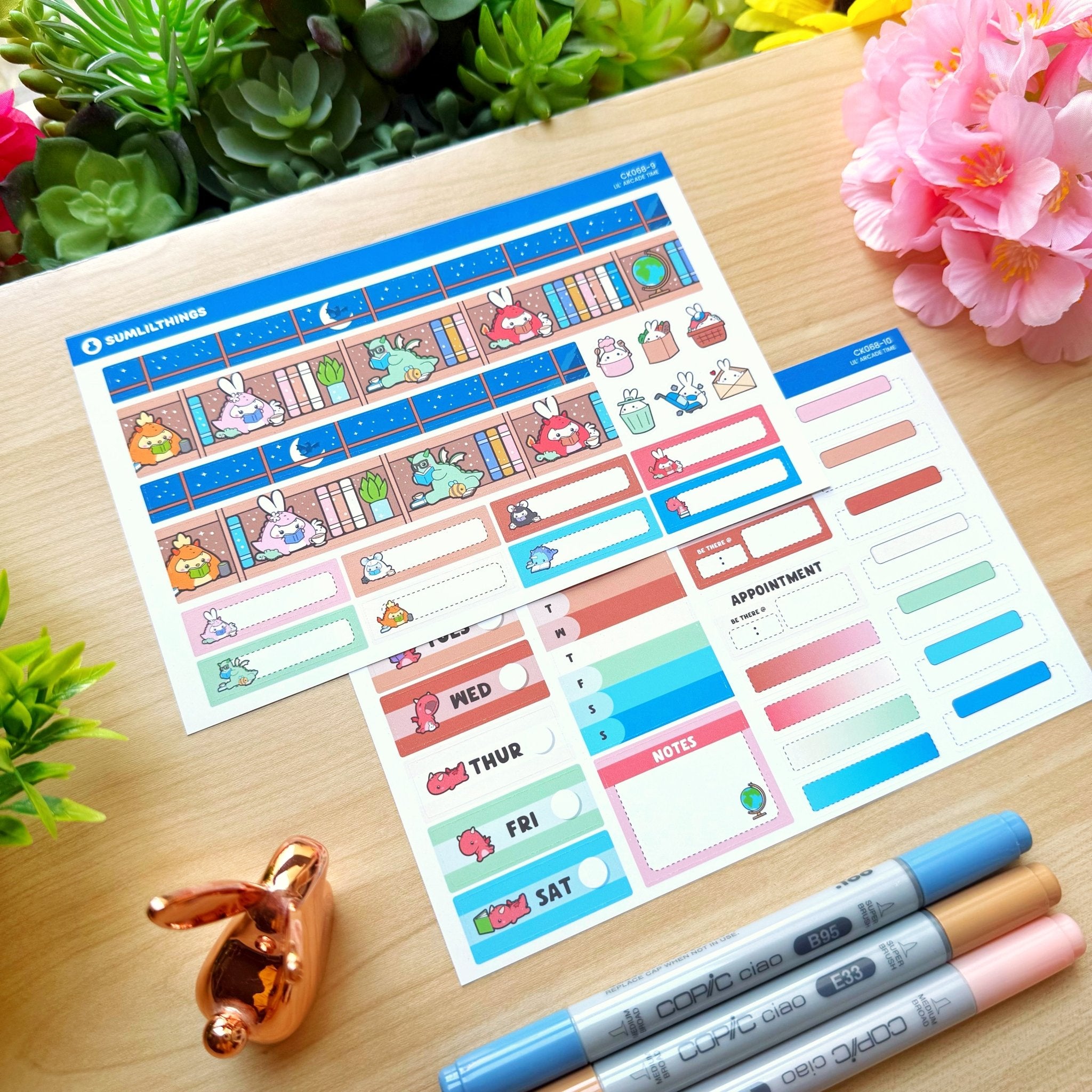 Vertical Kit - Books, Dragons & Tea (10 Pages) - Gold Foil - SumLilThings