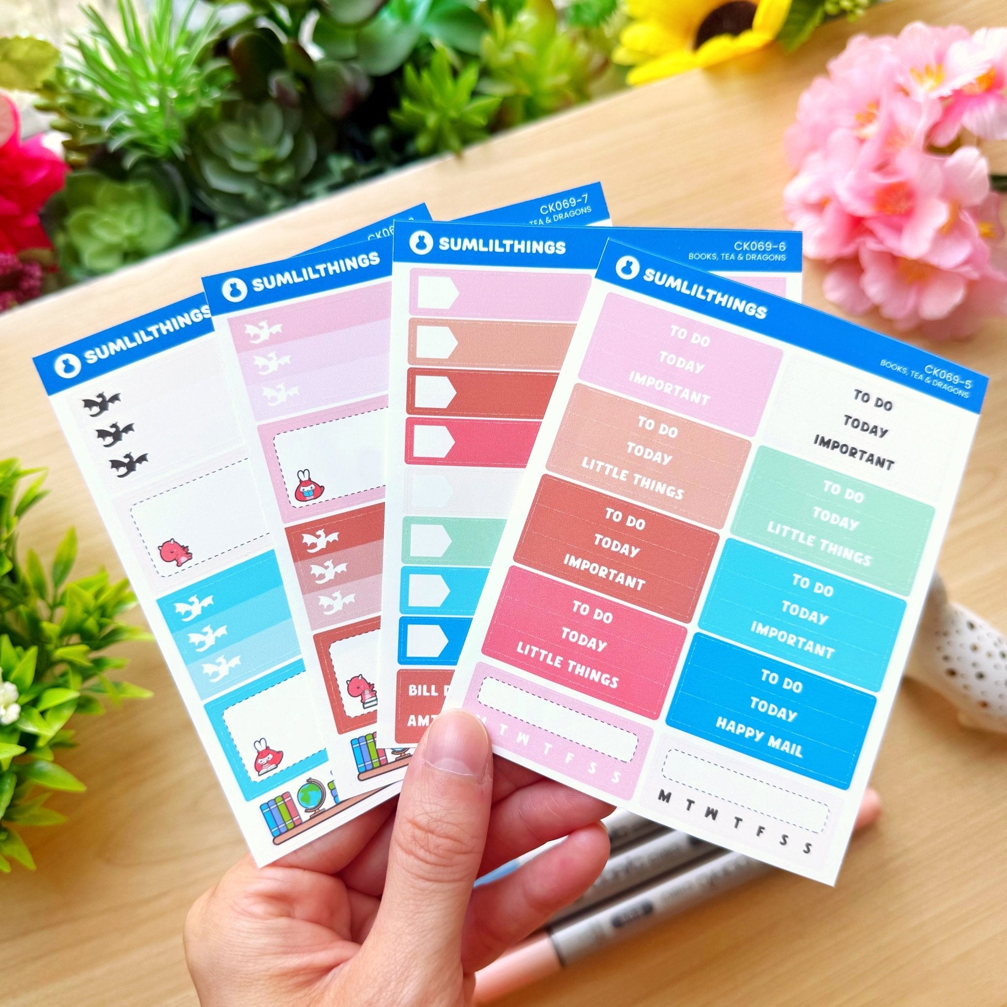 Vertical Kit - Books, Dragons & Tea (10 Pages) - Gold Foil - SumLilThings