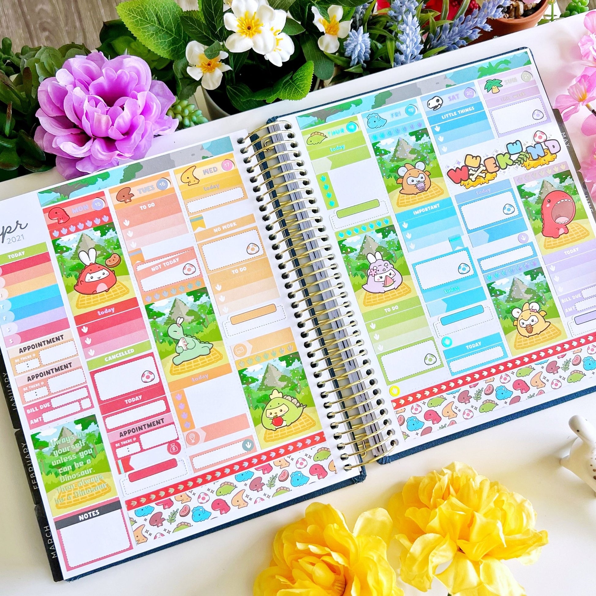 Vertical Kit - Lil' Dino Picnic (10 Pages) - Holo Foil - SumLilThings