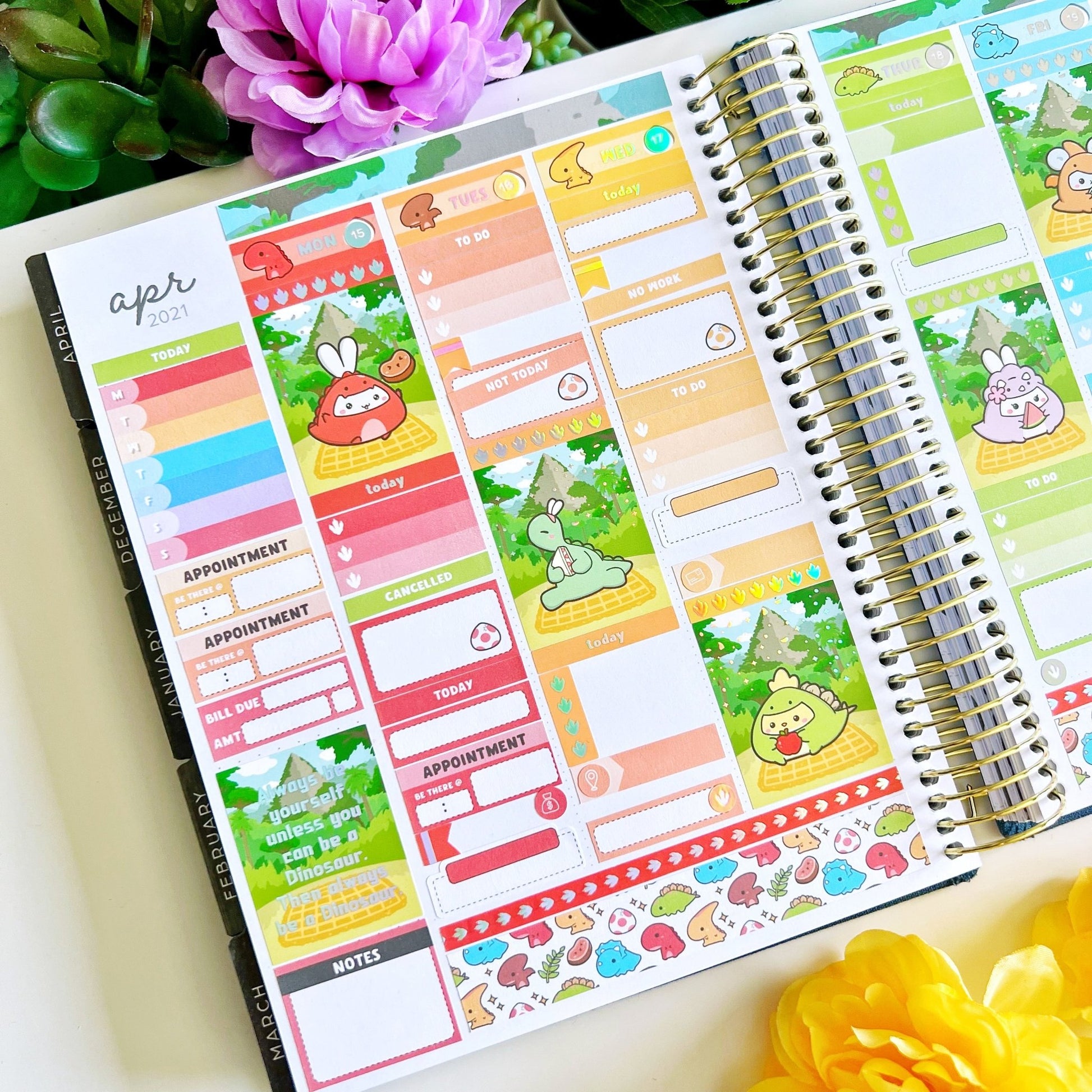 Vertical Kit - Lil' Dino Picnic (10 Pages) - Holo Foil - SumLilThings