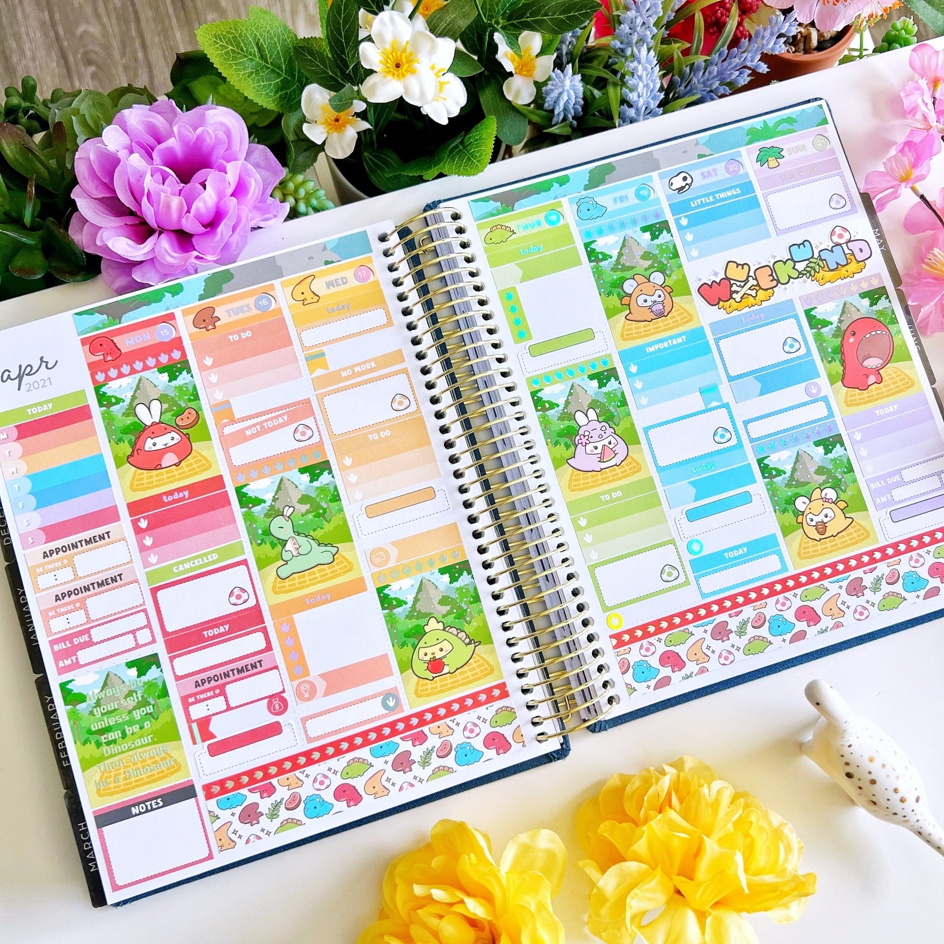 Vertical Kit - Lil' Dino Picnic (10 Pages) - Holo Foil - SumLilThings