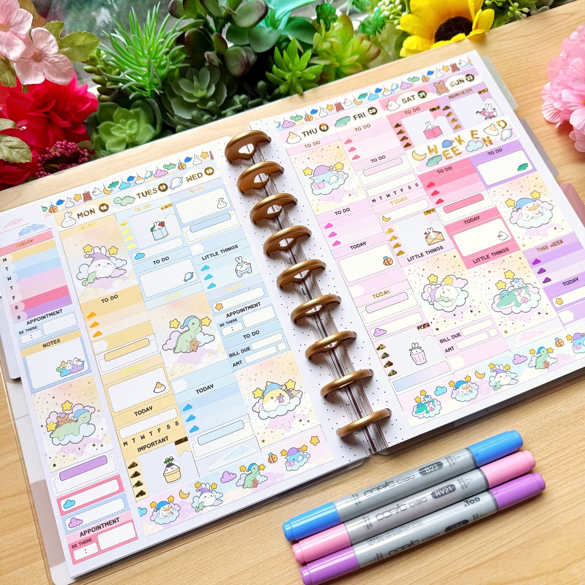 Vertical Kit - Lil' Fluff & Dreams - Gold Star Foil - SumLilThings