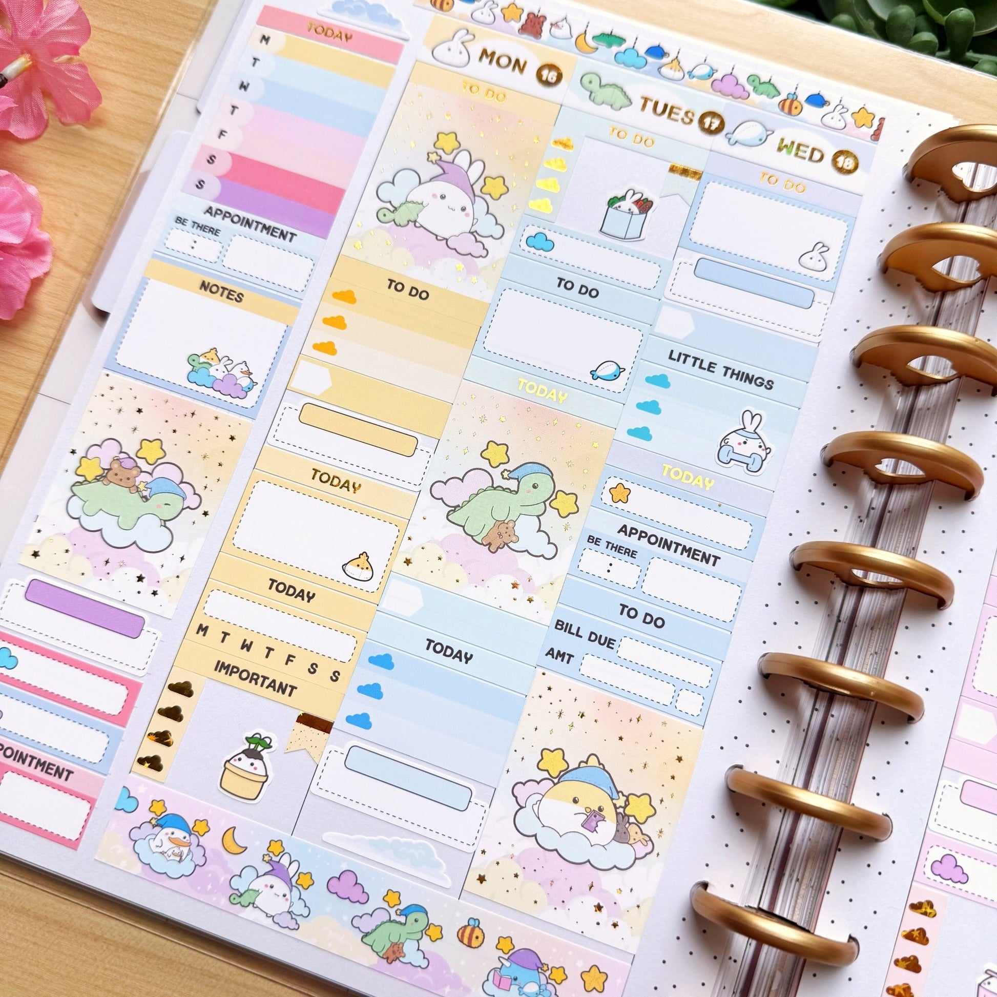 Vertical Kit - Lil' Fluff & Dreams - Gold Star Foil - SumLilThings