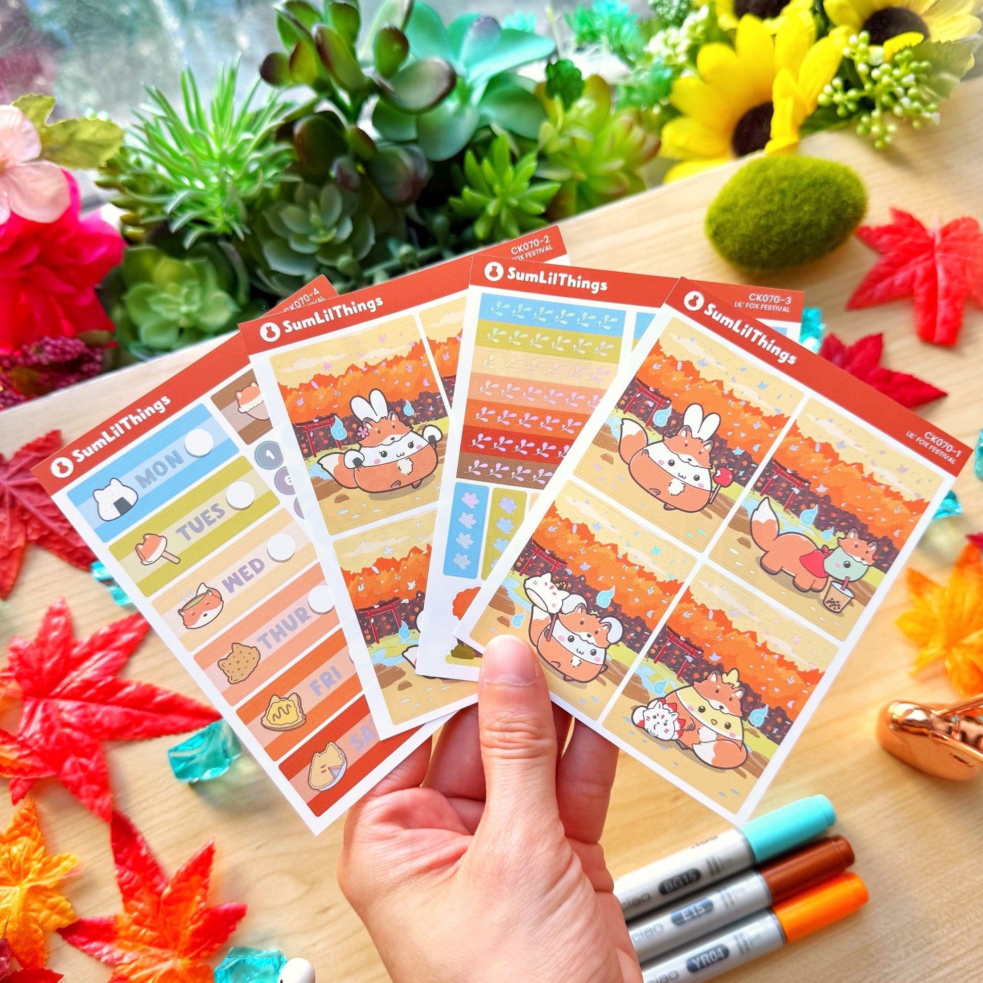 Vertical Kit - Lil' Fox Festival (10 Pages) - Holo Foil - SumLilThings