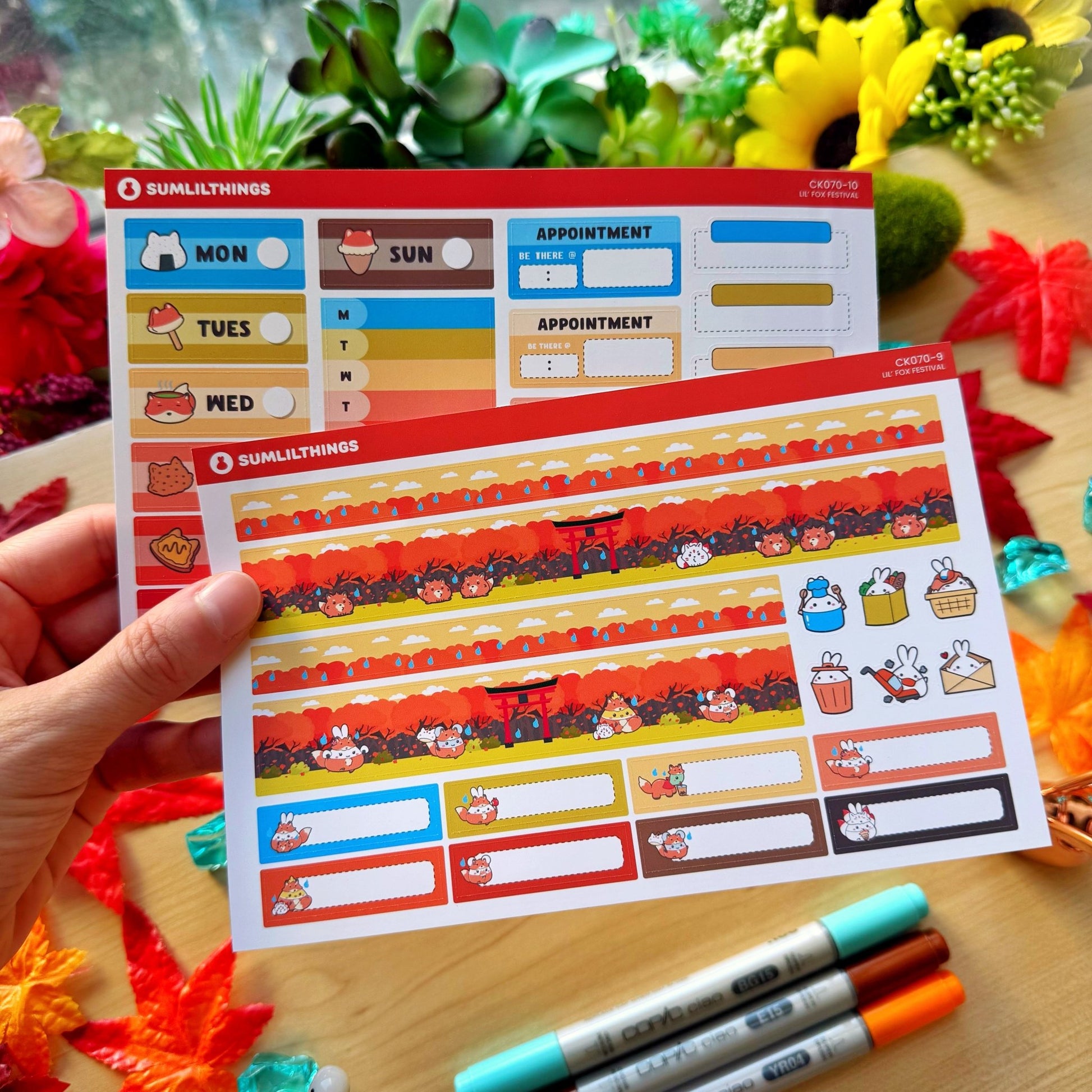 Vertical Kit - Lil' Fox Festival (10 Pages) - Holo Foil - SumLilThings